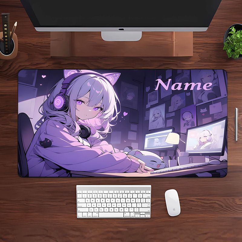Gaming Keyboard Name - Tappetino da Scrivania e Mousepad con