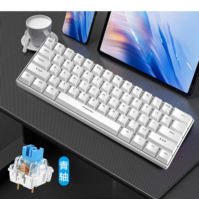 Gaming Keyboard Budget - Tastiera da Gaming Bianca Meccanica USB,