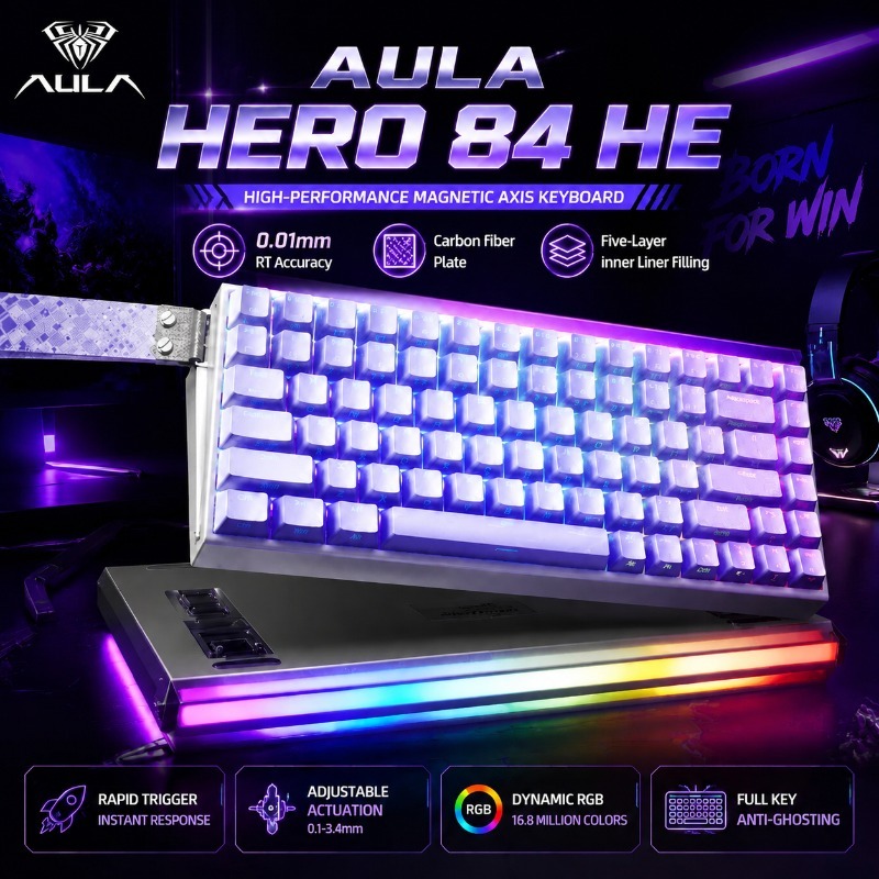 Gaming Keyboard Hot Swappable - Tastiera Meccanica da Gaming AULA HERO84
