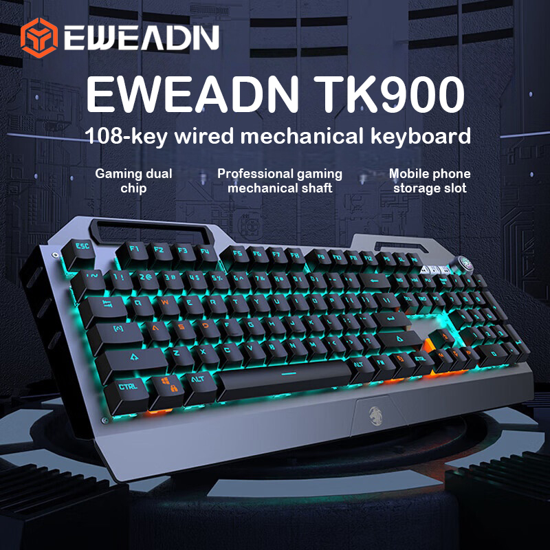 Keyboard Gaming Mac - EWEADN TK900 Tastiera meccanica USB-C ricaricabile