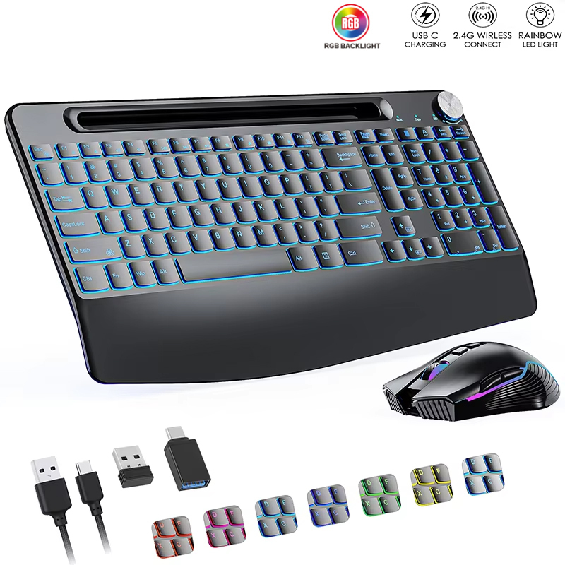 Gaming Keyboard Mouse Combo - Combinazione tastiera e mouse wireless 2.4G