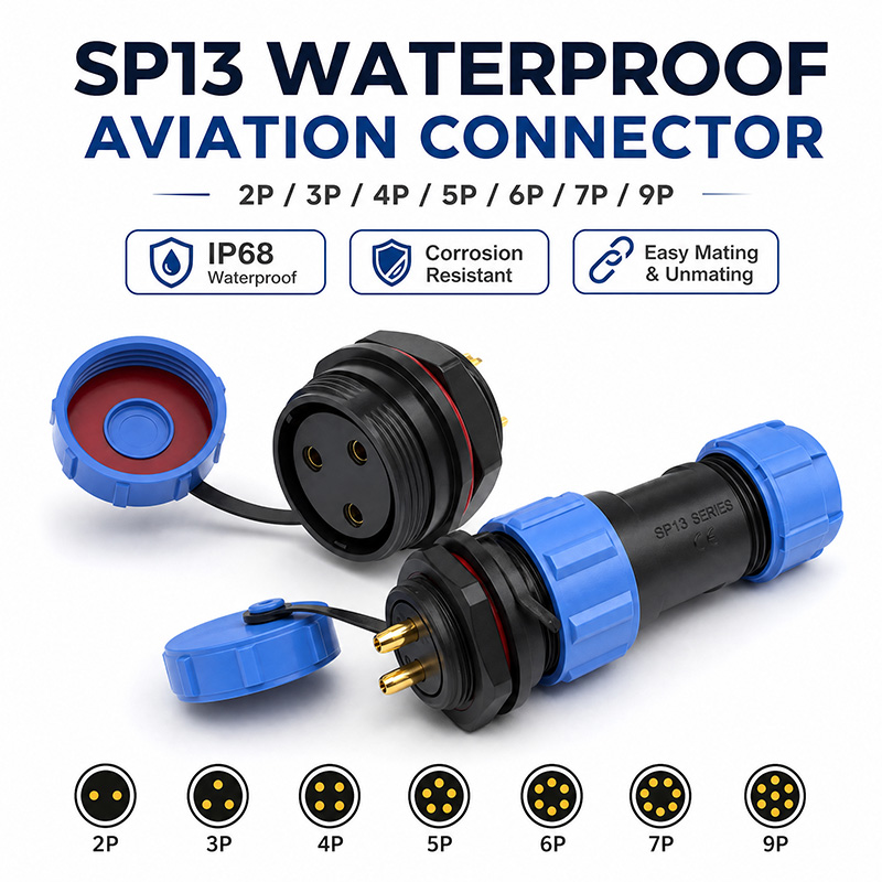 Aviator Connector Kit - Connettore Circolare Impermeabile IP68 SP13 per