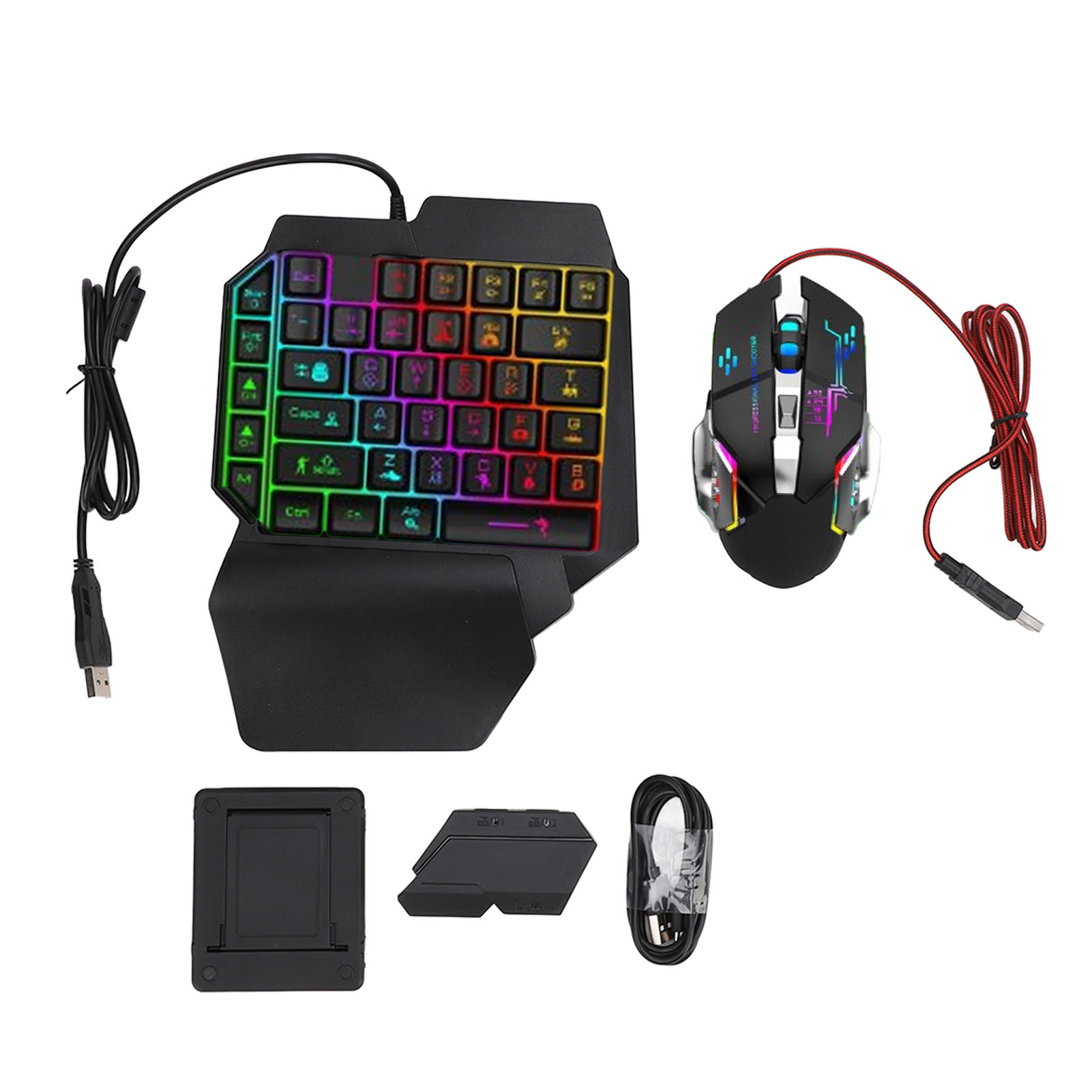 Gaming Keyboard Mouse Combo - Set Convertitore Tastiera e Mouse, Combo