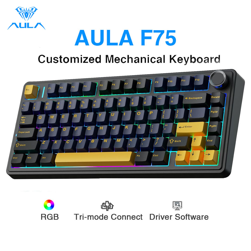 Gaming Keyboard No Number Pad - Tastiera Meccanica Aula F75, Tasti Completamente