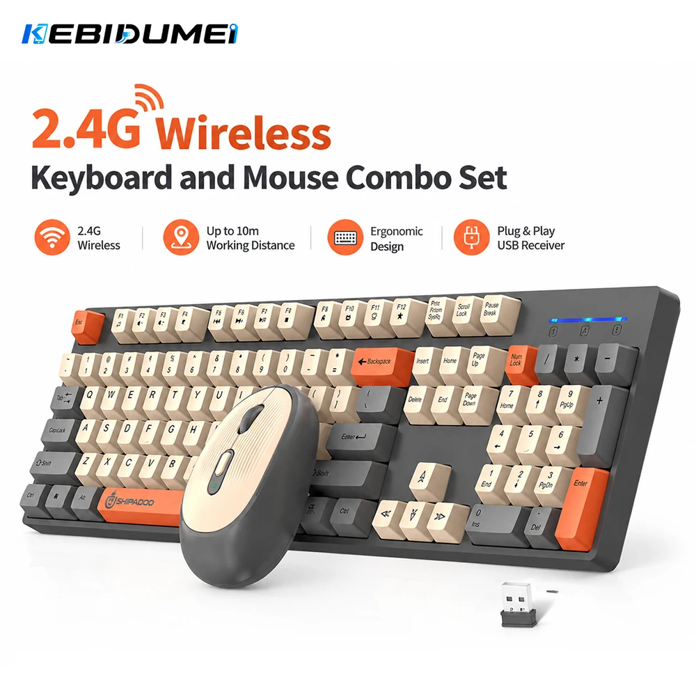 Gaming Keyboard Mouse Combo - KEBIDUMEI Set combinato tastiera e mouse
