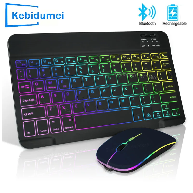Gaming Keyboard Budget - Mini tastiera wireless Bluetooth RGB retroilluminata