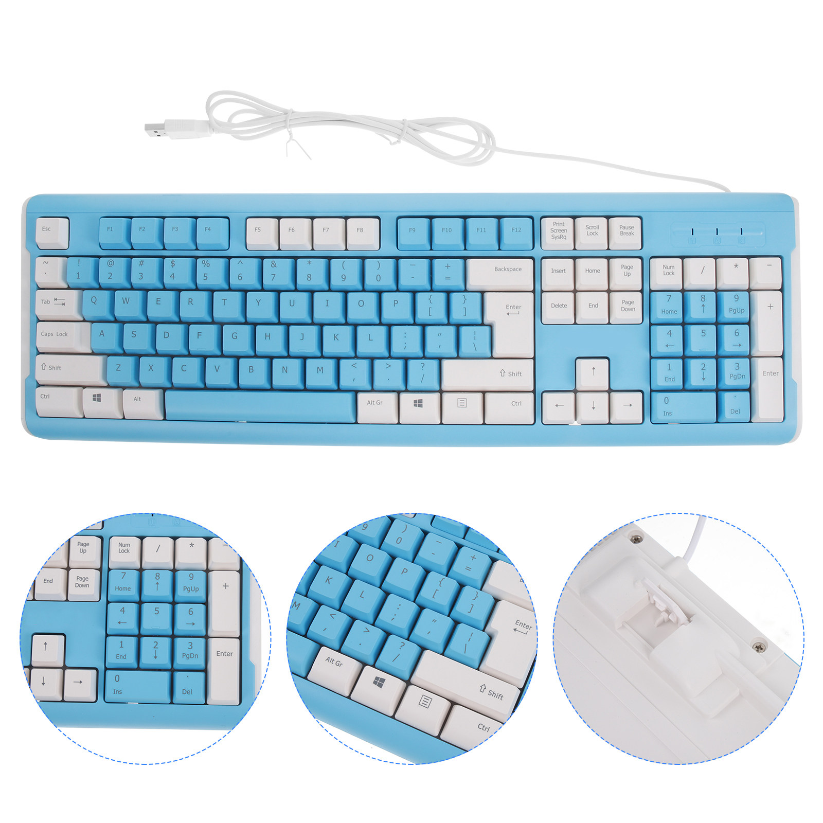 Gaming Keyboard No Number Pad - Tastiera da Gaming USB Cablata in