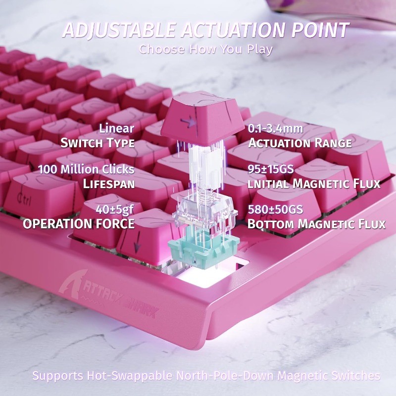 Tastiera ATTACK SHARK X68 HE 8 - Keyboard Gaming Mac recensione e prezzo