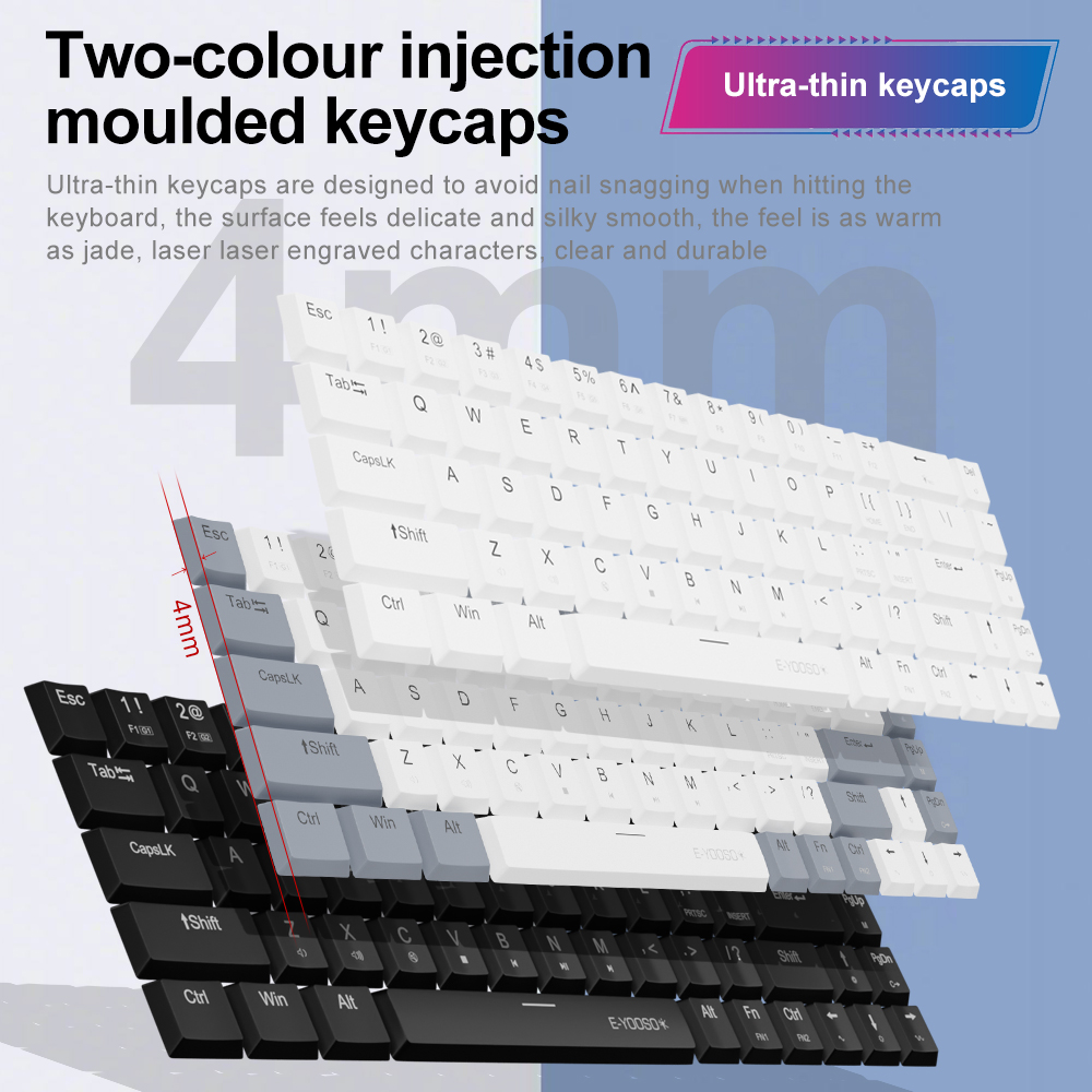 E-YOOSO A68 RGB Mini Slim USB  - Gaming Keyboard Budget recensione e prezzo