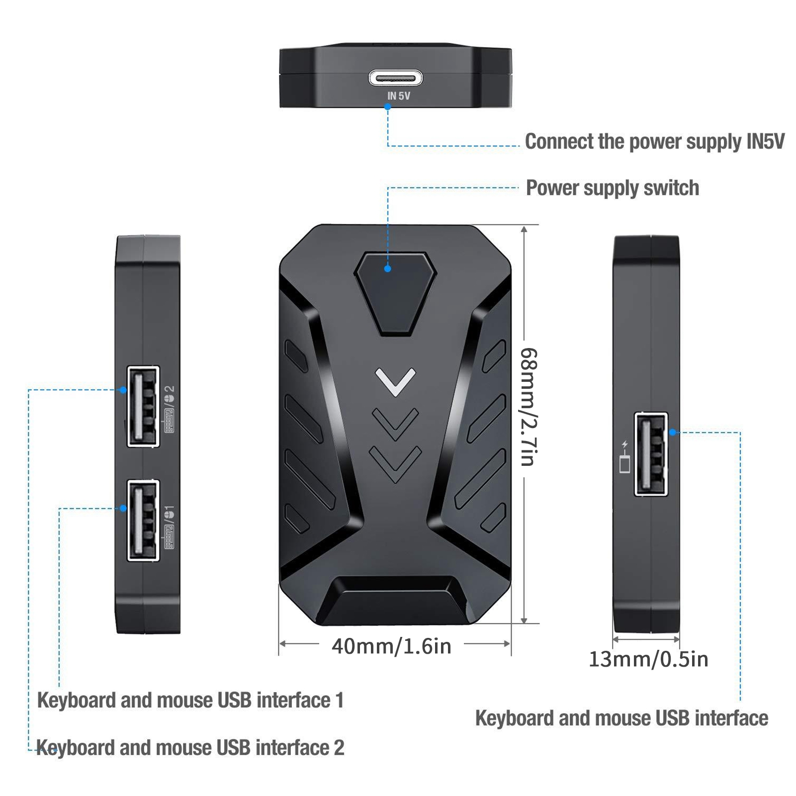 Adattatore convertitore mouse  - Gaming Keyboard And Mouse Mobile recensione e prezzo
