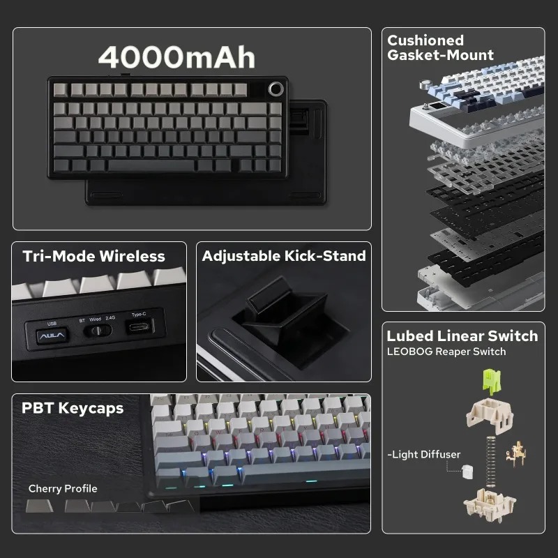 Tastiera Meccanica AULA F75 Ma - Gaming Keyboard Ergo recensione e prezzo