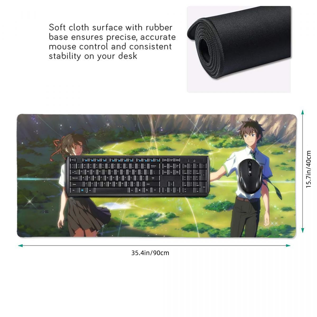 Tappetino per mouse grande con - Gaming Keyboard Name recensione e prezzo