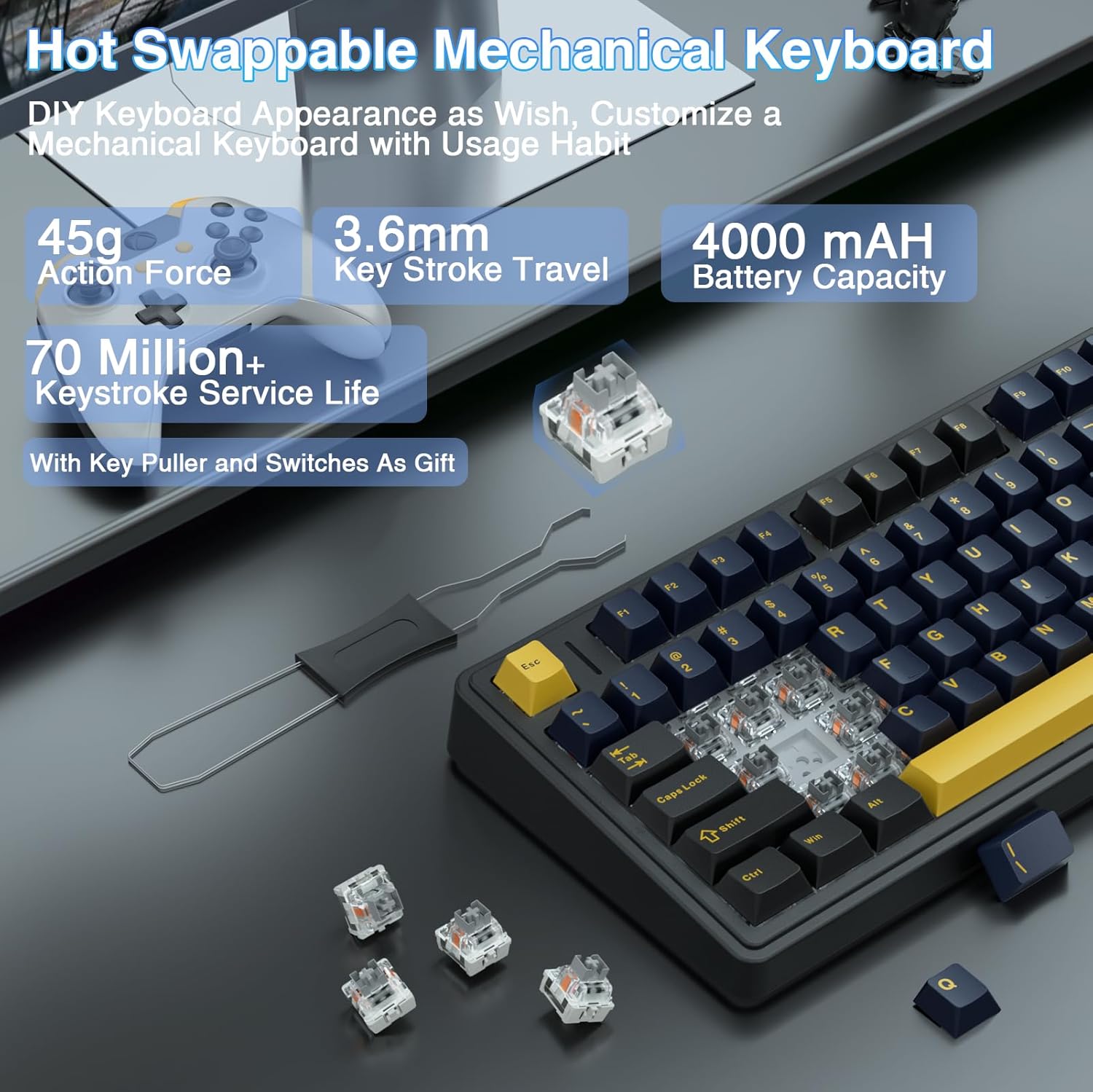 Tastiera Meccanica Aula F75, T - Gaming Keyboard No Number Pad recensione e prezzo