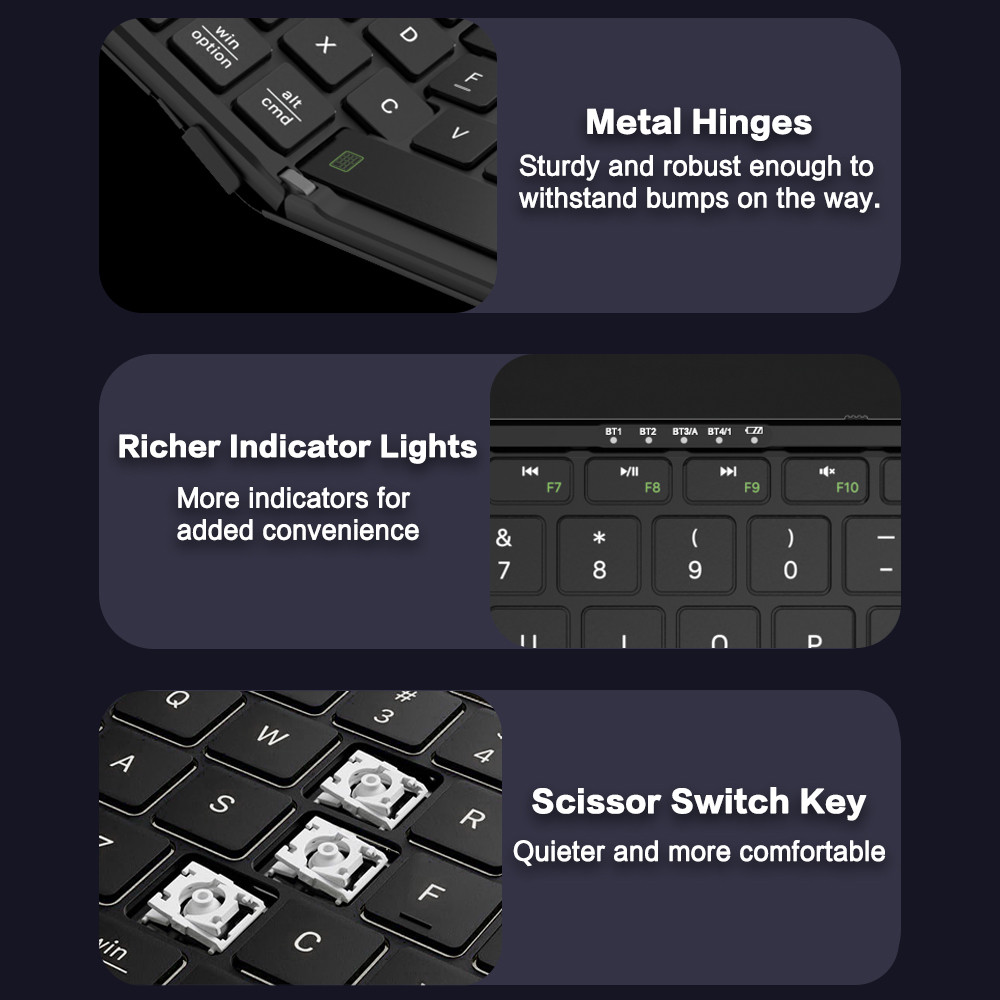Tastiera Bluetooth Pieghevole  - Gaming Keyboard No Number Pad recensione e prezzo